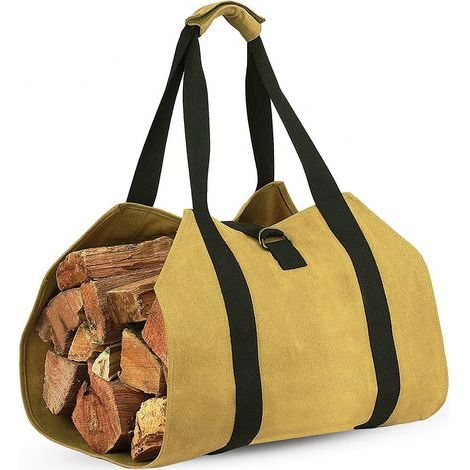 Sac à Bûches en Toile – Rangement Bois Cheminée Grande Capacité Outils Pique-Niques Camping Jouets Animaux (1/5)