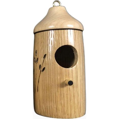 Vogelhaus mit Metallhaken zum Aufhängen, Futterstelle und Nest für Kolibris, Gartendekoration für Terrassen und Baumstämme, 1er-Set (1/4)