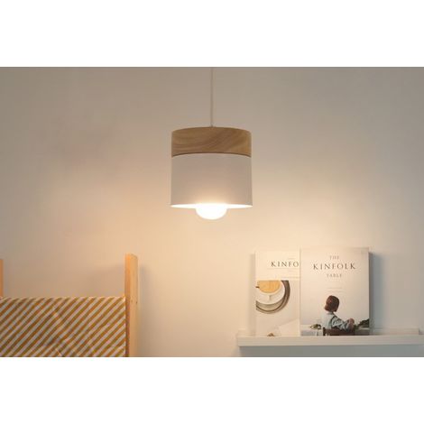 MINKUROW Lampadario In Stile Nordico Moderno Lampada Da Comodino A Testa Singola Lampadari Macaron Alla Moda Per Soggiorno Camera Da Letto Sala Da Pranzo Bar (Bianco 1 Pz) (1/4)