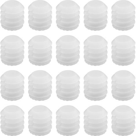 Lot de 100 chevilles d'extension en plastique M4 x 10 mm - Blanc - 4 mm - Accessoires pour armoire - 8,8 x 10 mm
