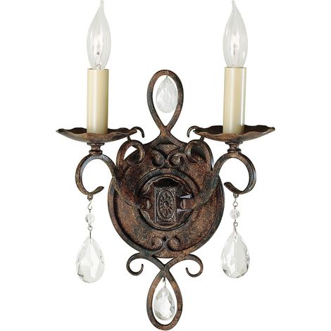 Chateau Feiss Applique 2 Lumières Moka Bronze (1/4)