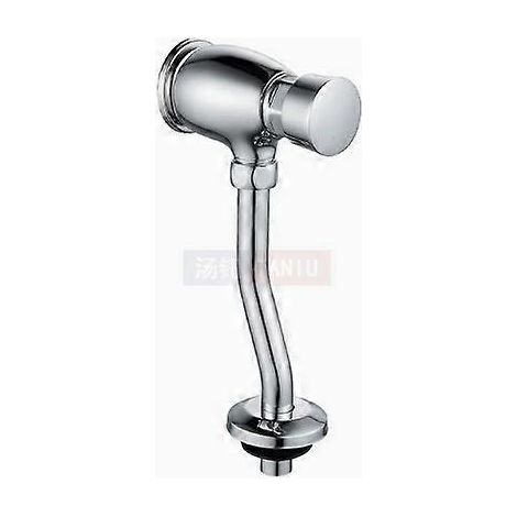 WC-Urinal-Spülventil – Wandmontage mit Druckknopf, Edelstahl, Mattschwarz, manuelle Verzögerung, automatische Schließung, Badezimmerarmatur (1/5)