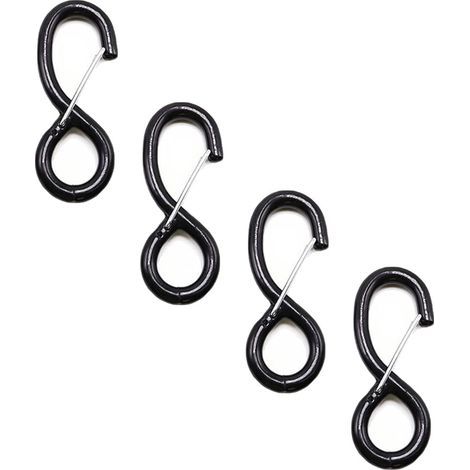 LAOA 4er-Pack hochbelastbare Ersatz-Ratschenhaken für Ratschengurte und Spanngurte, S-Haken mit Verriegelung, 38 mm x 1500 kg (1/5)