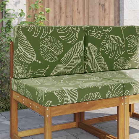 Sofakissen für draußen 2 pcs Blattdesign Polyester