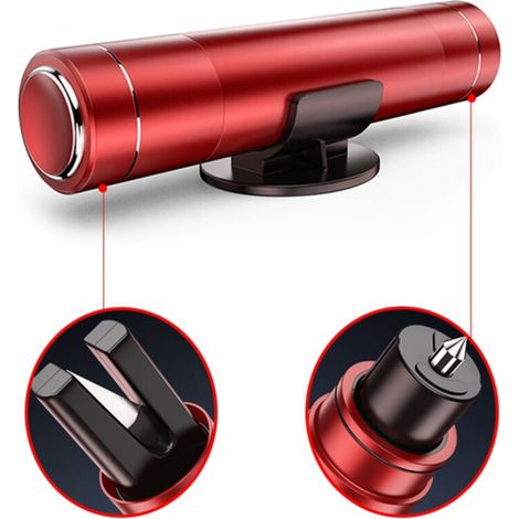 Marteau brise-vitre de voiture, marteau de sécurité automobile, coupe-ceinture de sécurité, marteau de sauvetage, outils de voiture, rouge et noir (1/5)