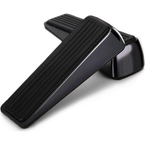Lot de 2 butoirs de porte robustes en métal avec base en caoutchouc antidérapante, amortissement sans danger pour les sols, couleur canon de fusil M1 (1/5)