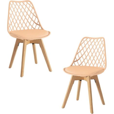 Packs Sillas Comedor - Pack 2 Sillas Mima - Naranja claro