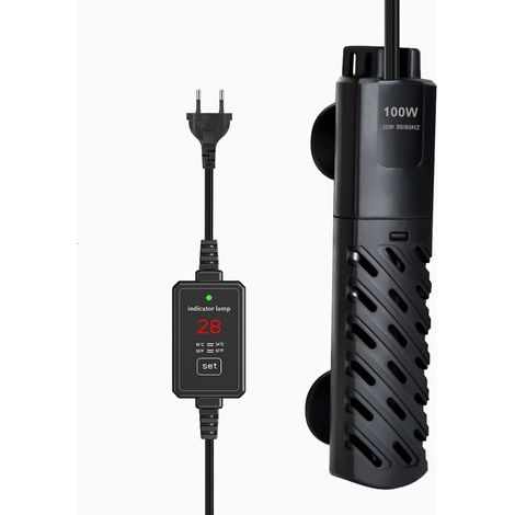 Chauffage pour Aquariums, Chauffage réglable pour Aquariums (15-34 °C), 220 V 50/60 Hz Mini Chauffage pour Aquariums et bassins (100W) (1/5)