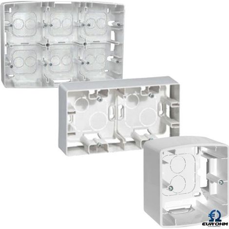 Cadre saillie pour appareillage blanc 1 à 6 postes ESPRIT - Nombre Emplacement - Cadre saillie 2 postes 61881