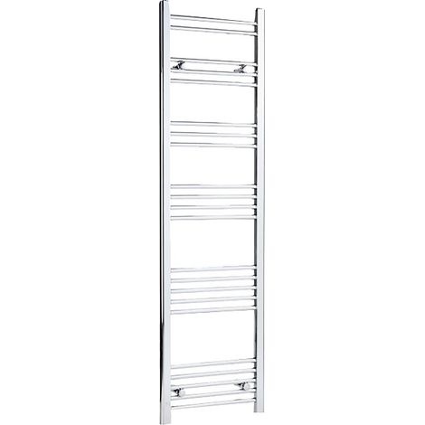 Duratherm Dual Fuel Heated Towel Rail Chrome Manual Designer Flat Straight Electric 1600 x 450mm (1/3)