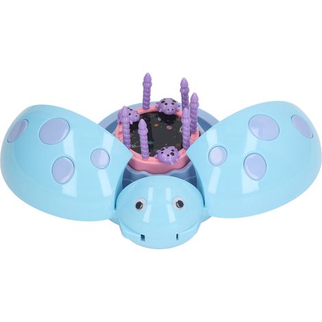 Veilleuse projecteur musical pour enfants - Forme d'animal cartoon avec étoiles lumineuses - Son apaisant - Lampe de nuit bleue (1/5)