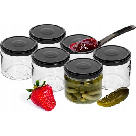 Tarros de conserva con tapa, 6 uds., 330 ml (1/5)