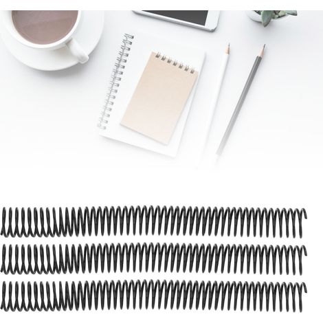 Reliure pour 35 feuilles de papier A4, diamètre du dos 25,4 mm, 48 dents, ratio de reliure 4:1, capacité de reliure 215 feuilles, reliure spirale, spirale noire. (1/5)
