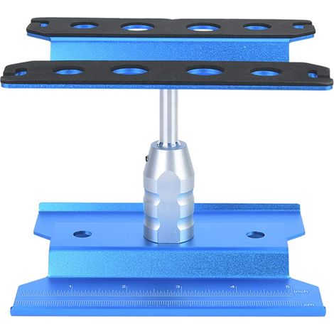 Support de Travail de Plate-Forme d'assemblage de Station de Réparation de Rotation RC pour Modèle de Voiture RC à l'échelle 1/8 1/10, Hauteur Réglable 80-136 Mm, Rotatif à 360 Degrés et (1/5)