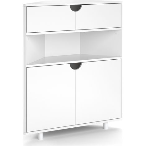 Aparador Inaro, Blanco, 79 x 96 cm con 4 compartimentos, Vicco (1/5)