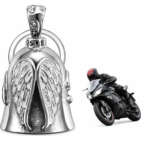 Guardian Bell, Clochette Moto Acier Inoxydable, Lucky Bell Cloches De Moto, Cloche D'esprit Pour Motard