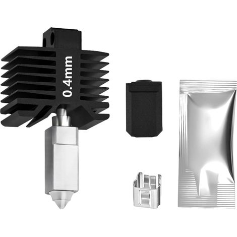 Kit Hotend 0,4 mm en acier trempé pour X1C, série P1, imprimante 3D 350 ℃ haute température tout en métal intégré Kit de buse chaude pour P1S, P1P (1/5)