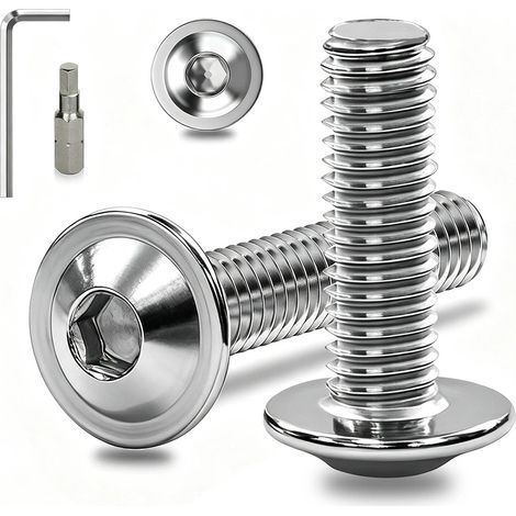 Vis Tete Bombee M6x12 mm, 20 Pieces Vis en Acier Inoxydable (1/5)