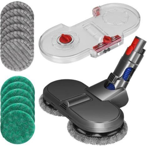 Wischkopf für Dyson V15 V11 V10 V8 V7 Akku-Staubsauger, Reinigungsbürstenaufsatz für Parkett- und Hartböden mit abnehmbarem Wassertank, 12 waschbare Wischpads (1/4)