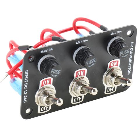 Ignition switch panel, engine starter, automotive accessories suitable for 12V and 24V vehicles and boats. (1/4)