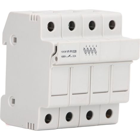 Disjoncteur modulaire 4P 32A, support sur rail DIN, boîtier fusible ignifuge en PC, 1000V, 6W (1/5)