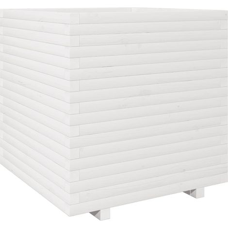 Maison Exclusive - Jardinière blanc 70x70x72,5 cm bois de pin massif