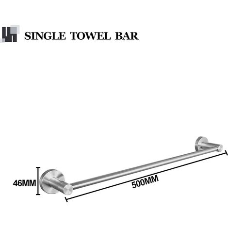 Porte-serviettes simple en nickel brossé, crochet pour peignoir, étagère pour serviettes et papier toilette. (1/5)