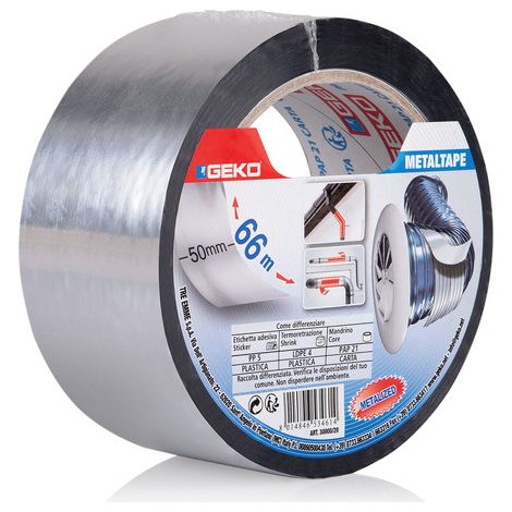 Metallisiertes Klebeband aus PE mit 50 mm x 66 m - Geko