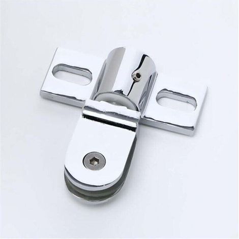 Charnière de porte en verre, pince de salle de bain, charnières pivotantes, support en verre, accessoires de porte de salle de douche, pince de porte en verre, pince à arbre haut et bas en acier inoxy (1/4)