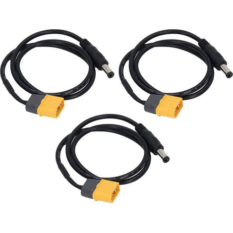 Packung mit 3 XT60 Stecker-zu-Stecker-Kabeln, DC-Batterieadapter für Drohne, Auto, Ladegerät, Hochleistungs-Verbindungskabel. (1/5)