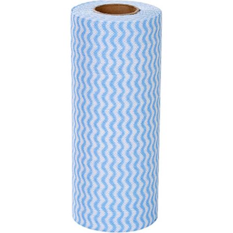Chiffon de cuisine non tissé multipurpose 1 pièce lavable absorbe les graisses couleur bleue taille 19cm