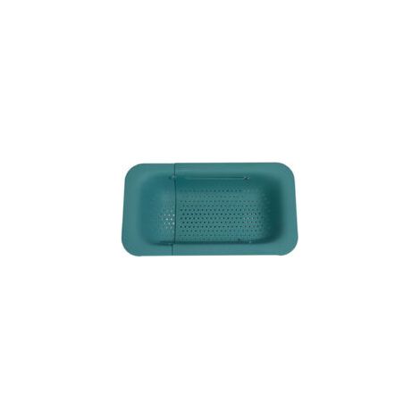 Ausziehbarer Abtropfkorb für Spülbecken, wiederverwendbarer Gemüsekorb, verstellbar 36–49 cm – grün (1/5)
