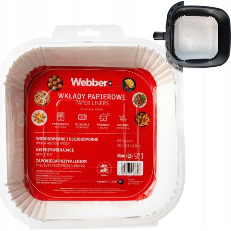 60x Papiereinsätze für Heißluftfritteusen (1/5)