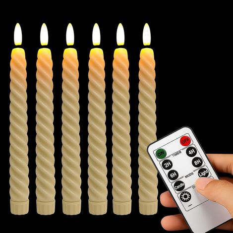 Candele LED ricaricabili, ricaricabili, 5 cm, bianche, candele LED ricaricabili con stazione di ricarica e cavo USB, dimmerabili (1/5)