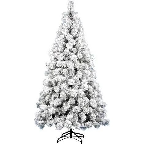 amicasa Schneebedeckter Weihnachtsbaum grün 210 cm dekorativ