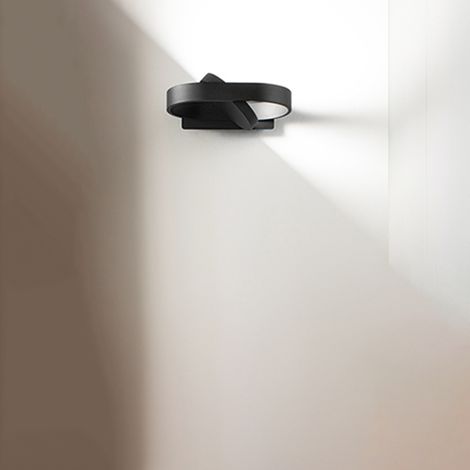 Applique Moderna Belt Metallo Nero Acrilico Led 6W 3000K (1/2)