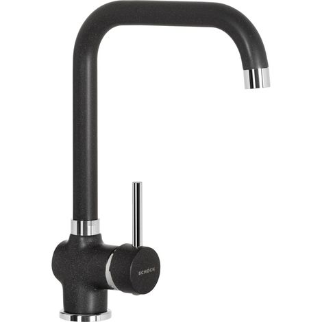 SCHOCK Miscelatore Aquatime Monocomando con Canna a Ponte, Colore Nero Assoluto, h332mm (1/2)