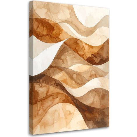 Quadro su tela, Astrattismo linee forme beige, 20x30 (1/5)