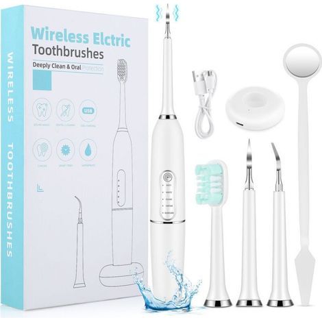 Brosse à dents électrique avec hydropulseur 3-en-1 - Ultrasonique + irrigateur buccal + nettoyeur - Soin complet (1/5)