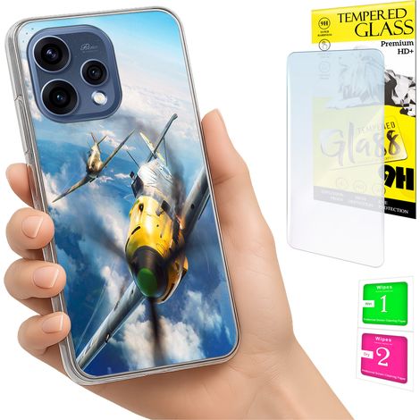 Funda para Oppo Reno 15 5G con cubierta para foto y tapa trasera + cristal 9H (1/5)