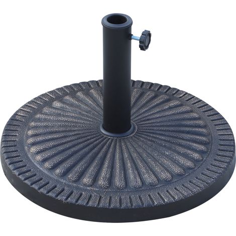 Base per Ombrellone da Giardino 15 Kg in Resina Ø49 cm con Manopola (1/5)