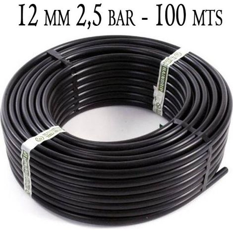 Suinga – Tuyau d'irrigation en polyéthylène 12 mm – Longueur 100 mètres – Pression 2,5 bar – Pour irrigation goutte-à-goutte et agricole