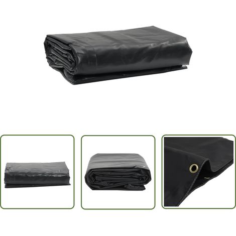 The Living Store Abdeckplane Anthrazit 5x6 m 650 g/m² - Abdeckplane - Planen - Wasserdichte Plane - Wetterfeste Plane - Campingplane (1/5)