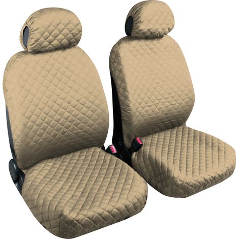 Biba, Coppia Coprisedili Anteriori In Cotone, Universali - Beige (1/2)