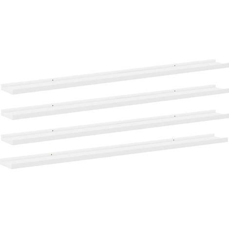 Maison Exclusive - Wandregale 4 Stk. Weiß 115x9x3 cm (1/5)