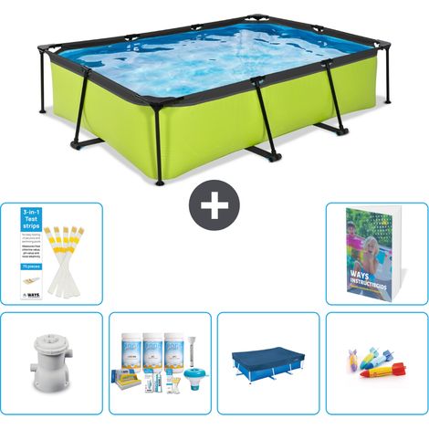 Exit Pool Rechteckig - 300x200x65 cm - 7-teilig S200
