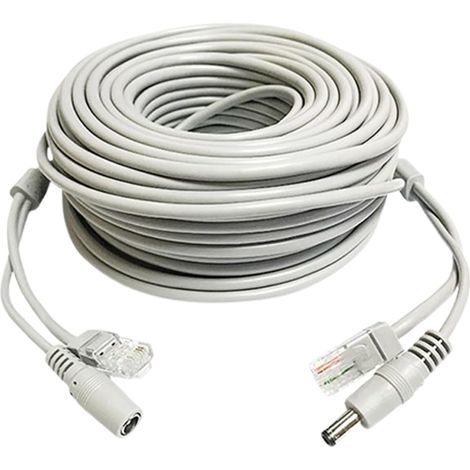Câble Ethernet long, câble réseau Internet, connecteur de, connexion filaire polyvalente, gaine robuste en PVC gris, cuivre