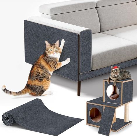 Tapis griffoir autocollant pour chat 200 x 40 cm – Protection anti-griffures pour meubles – Tapis à griffer adhésif pour protéger canapé fauteuil et autres surfaces (1/5)