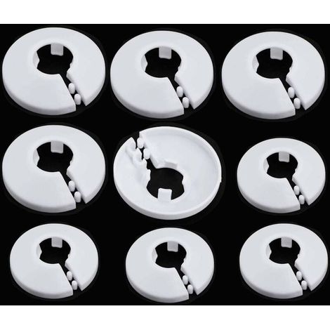 Rosace De Radiateur - Couvercle De Tube De Chauffage En Plastique PP - Pour Tuyau 20 mm Et 25 mm - Blanc - 50 Pièces