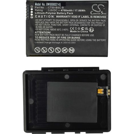 vhbw Batería recargable compatible con Honeywell Dolphin CT65, CT60 PDA (4700mAh, 3,8V, Li-poli)